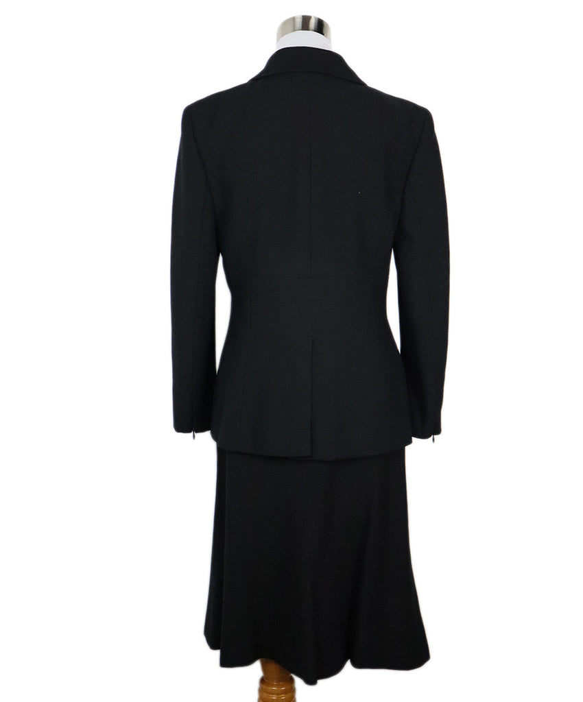 Chanel Black Wool & Silk Skirt Suit 2