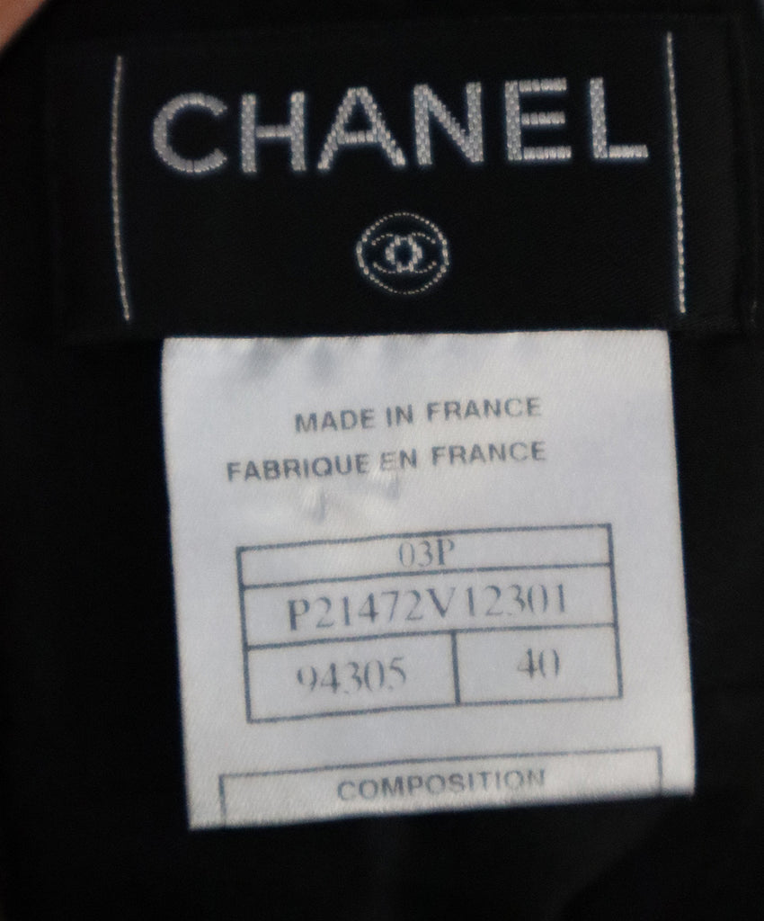 Chanel Black Wool & Silk Skirt Suit 3