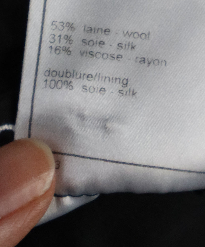 Chanel Black Wool & Silk Skirt Suit 4