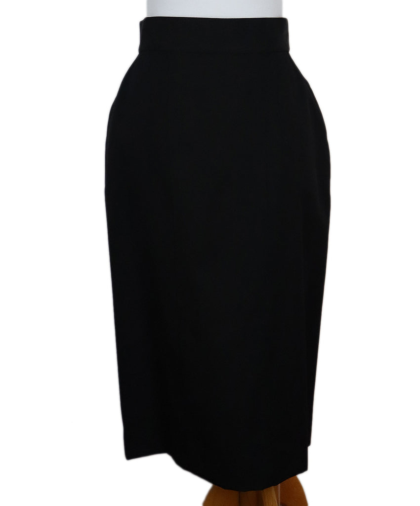 Chanel Black Wool Skirt w/ Gold Buttons sz 8 - Michael's Consignment NYC