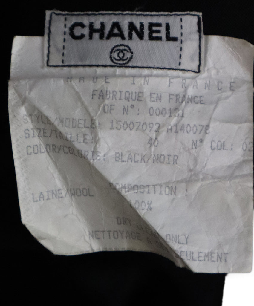 Chanel Black Wool Skirt w/ Gold Buttons sz 8 - Michael's Consignment NYC