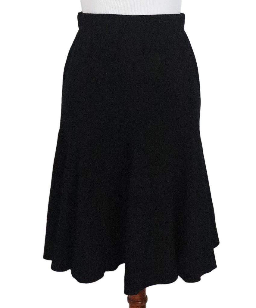Chanel Black Wool Skirt 