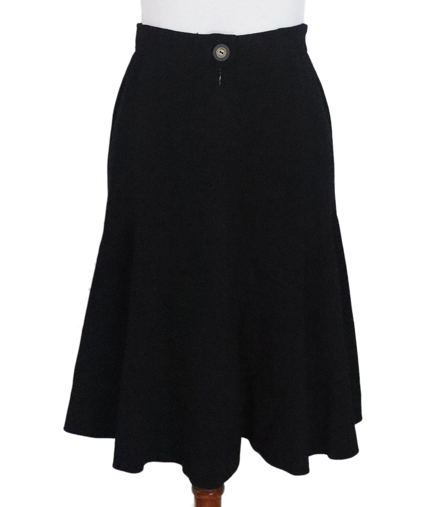 Chanel Black Wool Skirt 2