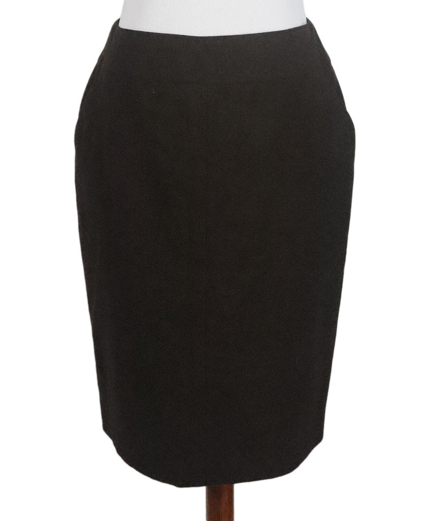 Chanel Brown Wool Skirt 
