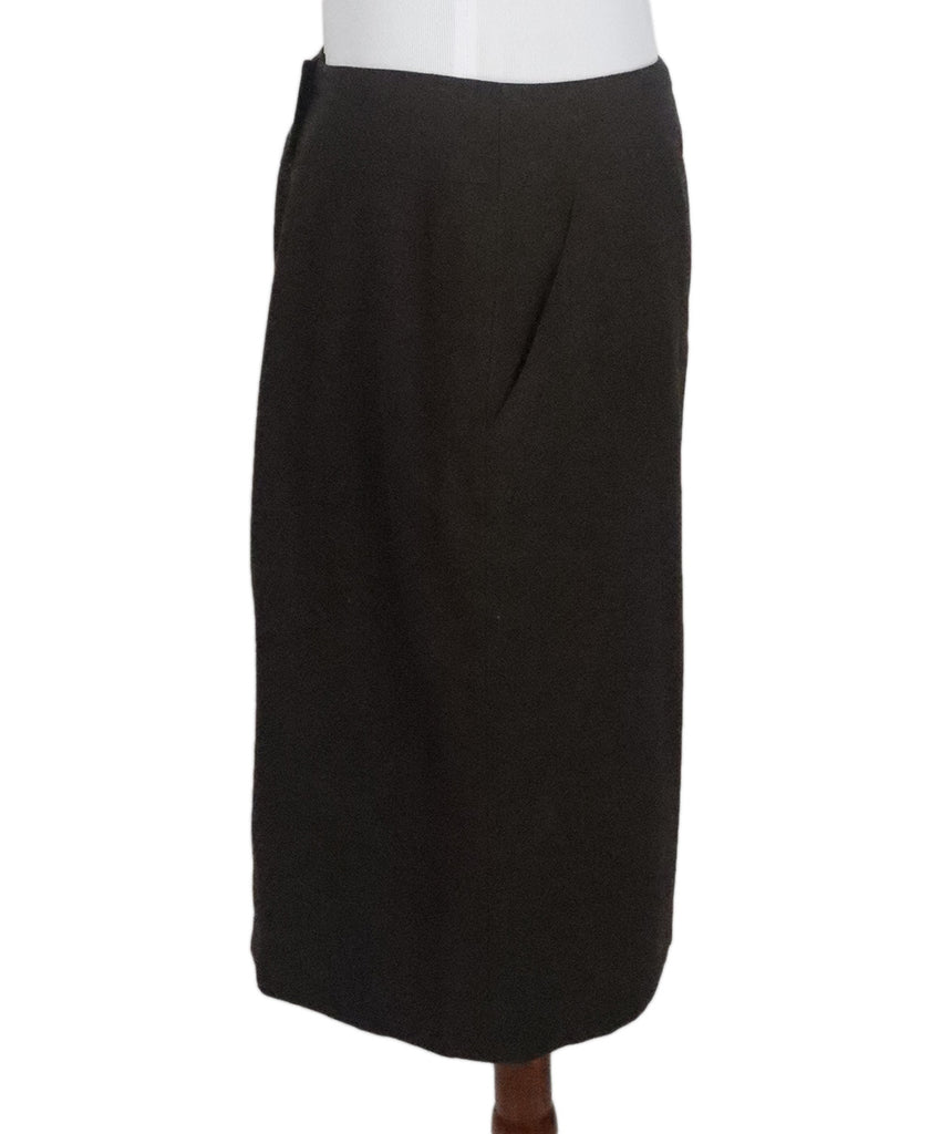 Chanel Brown Wool Skirt 1