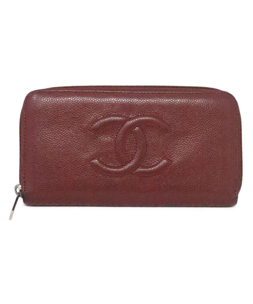Chanel Burgundy Leather Wallet 