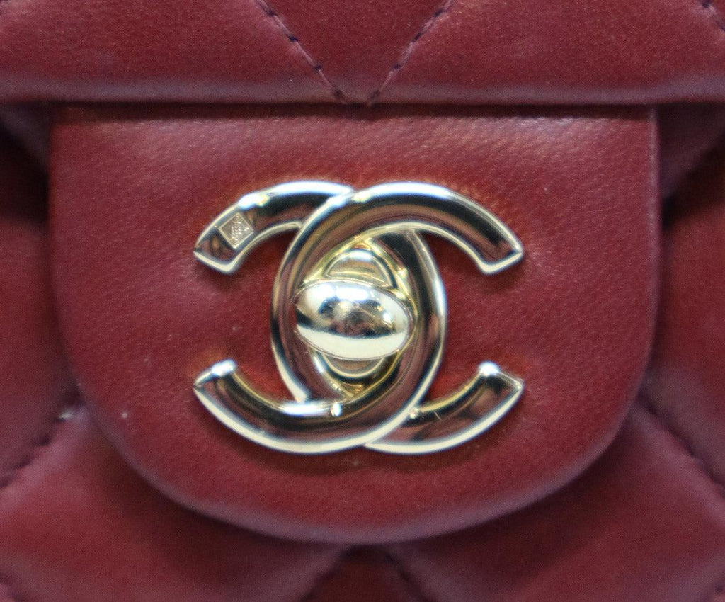 Chanel Burgundy Vintage Matelasse Half Flap Crossbody - Michael's Consignment NYC