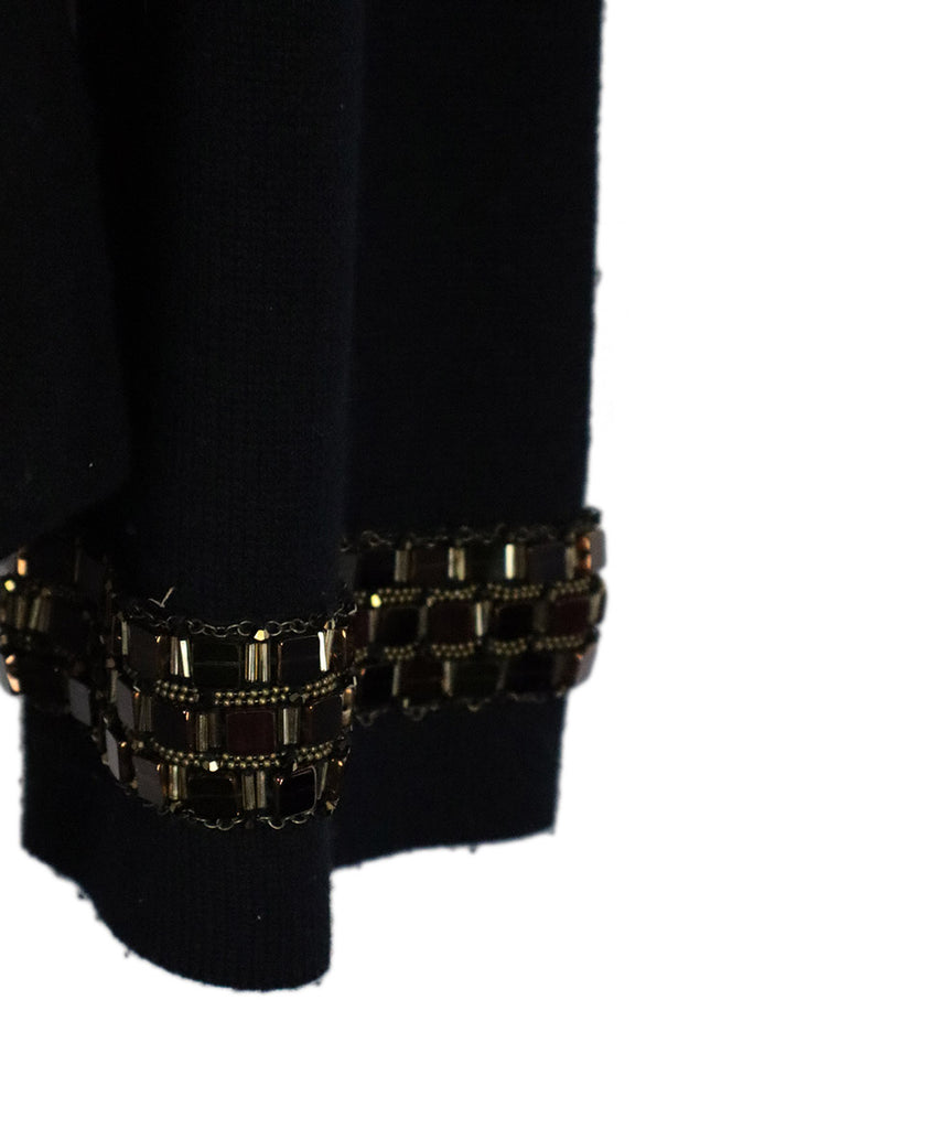 Chanel Black Cashmere Beaded Cardigan 5