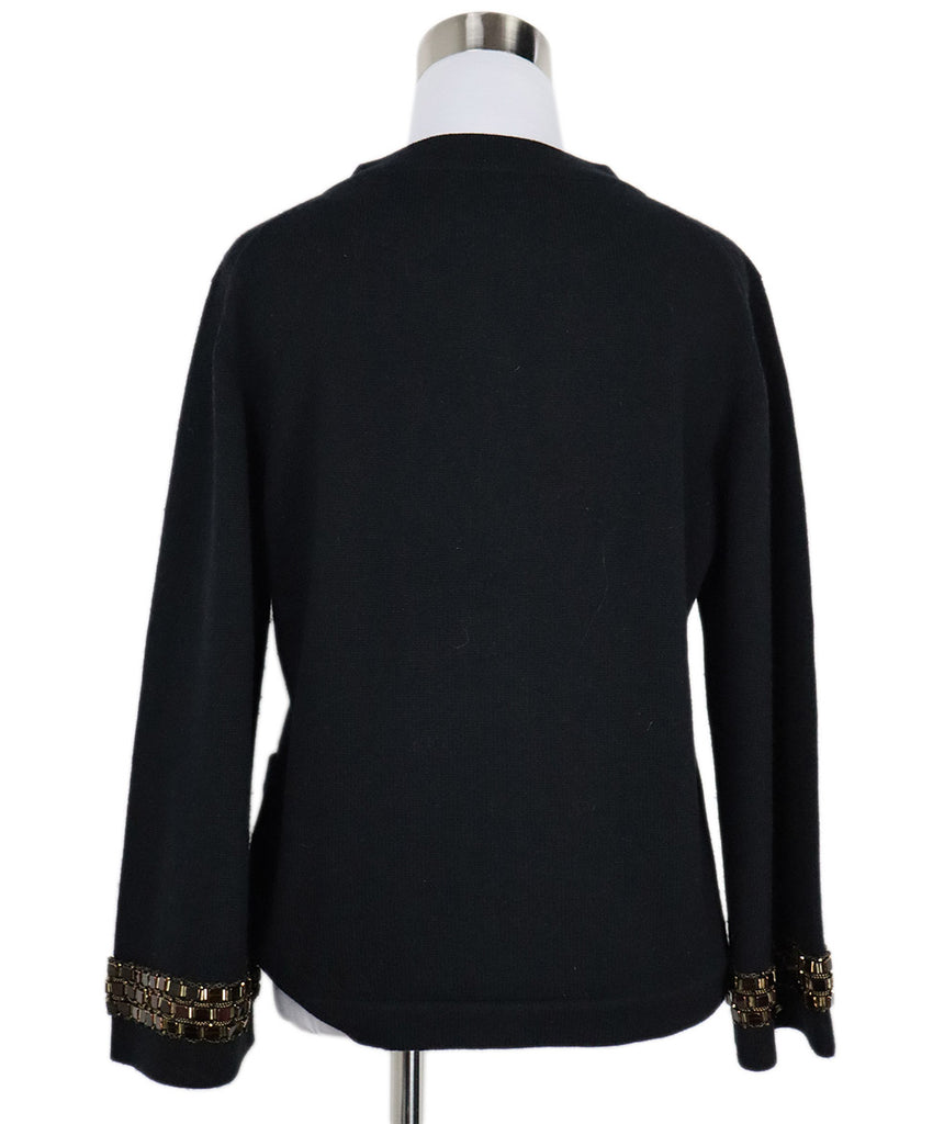 Chanel Black Cashmere Beaded Cardigan 2