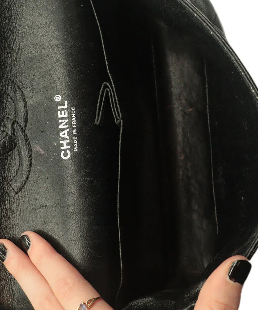 Chanel 2009 Black Quilted Caviar Leather Handbag - Michael's Consignment NYC