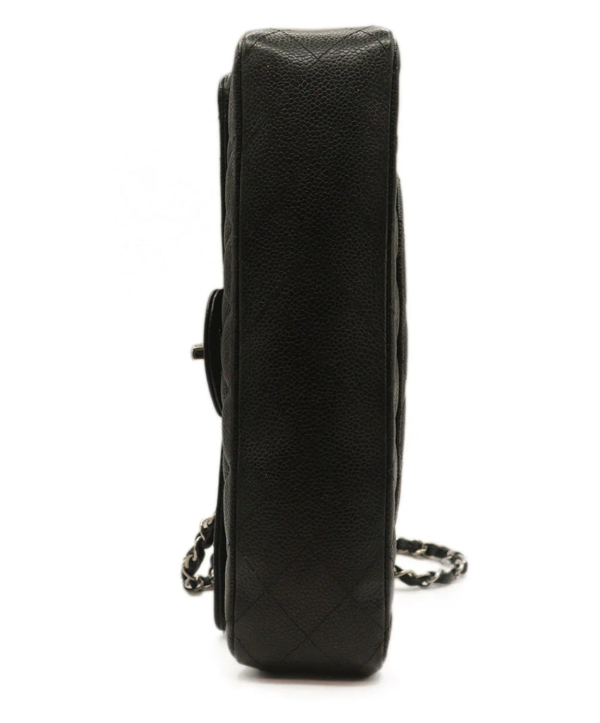 Chanel 2009 Black Quilted Caviar Leather Handbag - Michael's Consignment NYC