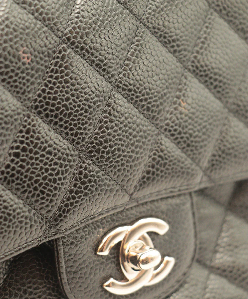 Chanel 2009 Black Quilted Caviar Leather Handbag - Michael's Consignment NYC