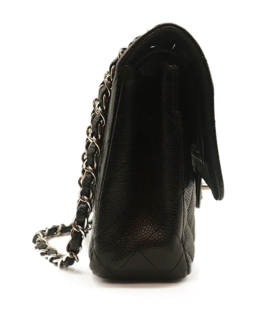 Chanel 2009 Black Quilted Caviar Leather Handbag - Michael's Consignment NYC