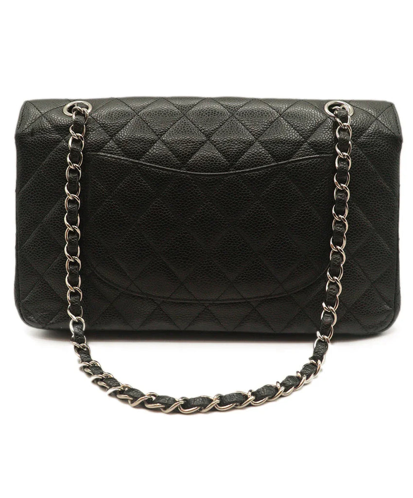 Chanel 2009 Black Quilted Caviar Leather Handbag - Michael's Consignment NYC