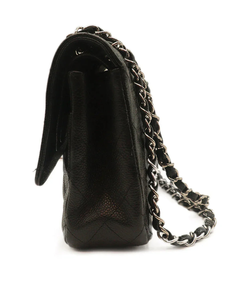 Chanel 2009 Black Quilted Caviar Leather Handbag - Michael's Consignment NYC