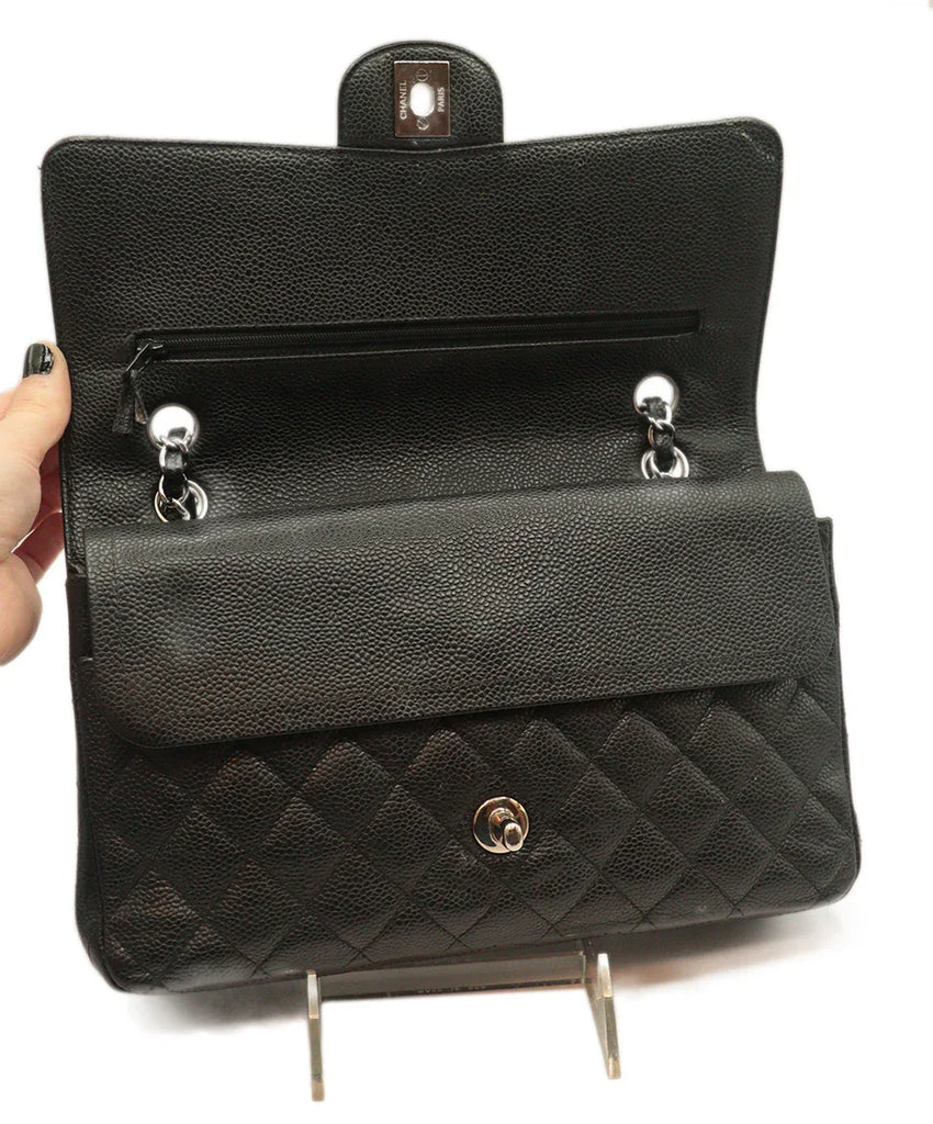 Chanel 2009 Black Quilted Caviar Leather Handbag - Michael's Consignment NYC