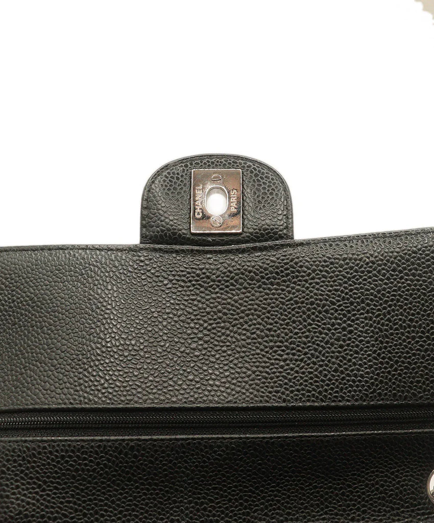 Chanel 2009 Black Quilted Caviar Leather Handbag - Michael's Consignment NYC
