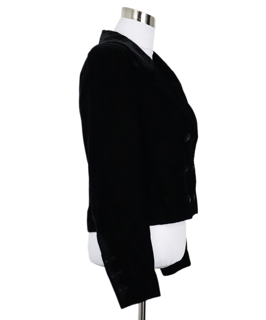 Chanel Black Velvet Blazer 1