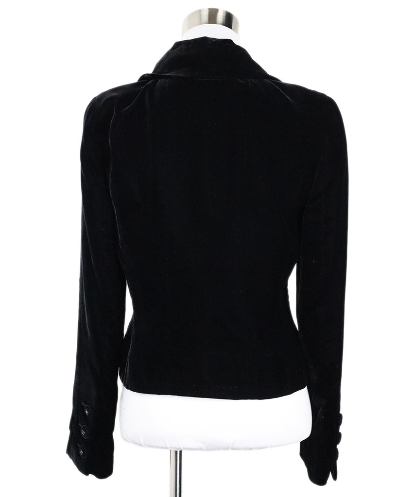 Chanel Black Velvet Blazer 2