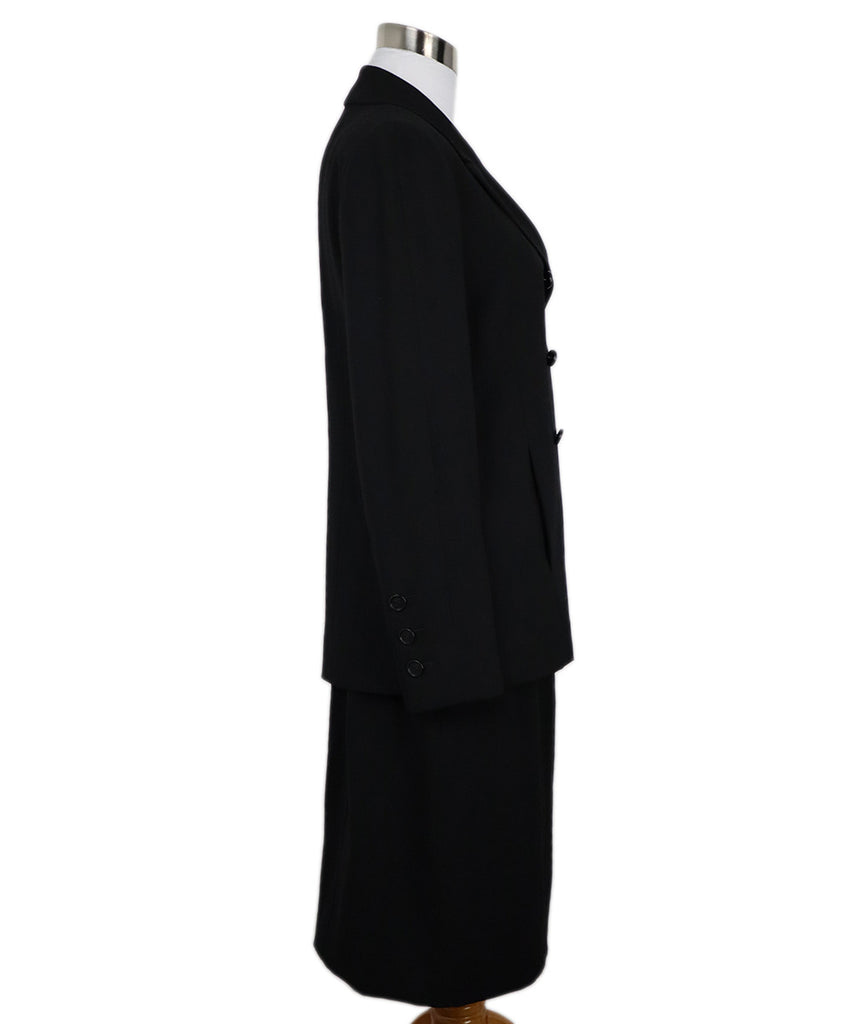 Chanel Black Wool Double Breasted Skirt Suit 1