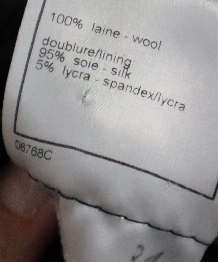 Chanel Black Wool Double Breasted Skirt Suit 4