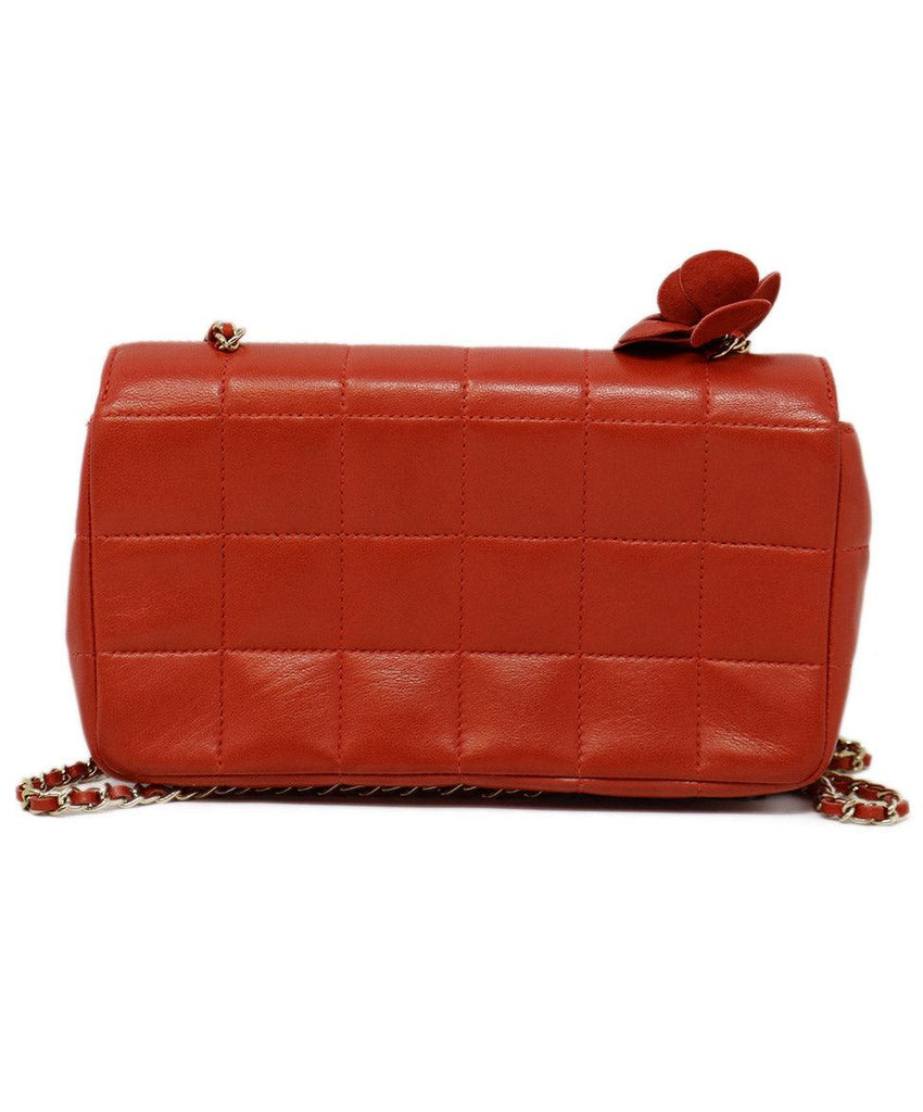 Chanel Coral Leather Extra Mini Flap Camellia Crossbody - Michael's Consignment NYC