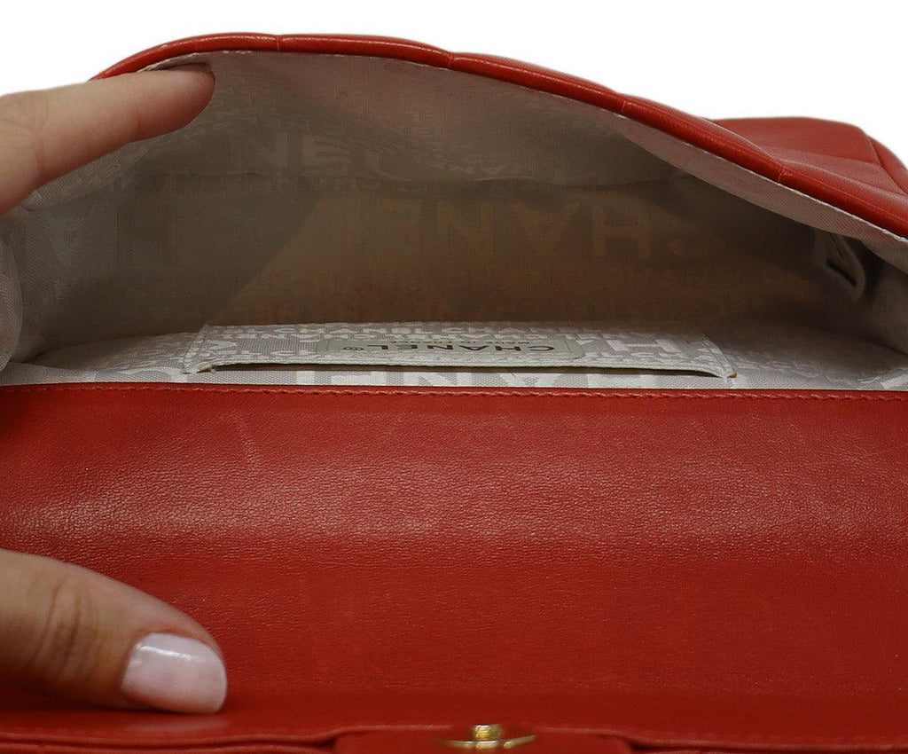 Chanel Coral Leather Extra Mini Flap Camellia Crossbody - Michael's Consignment NYC