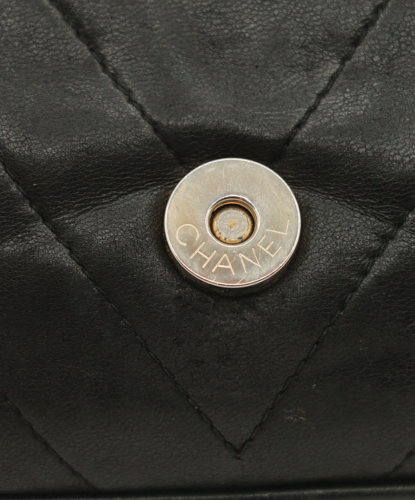 Chanel Black Lambskin & Gripox Gold Hardware Vintage Crossbody 12
