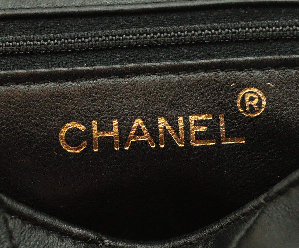 Chanel Black Lambskin & Gripox Gold Hardware Vintage Crossbody 11