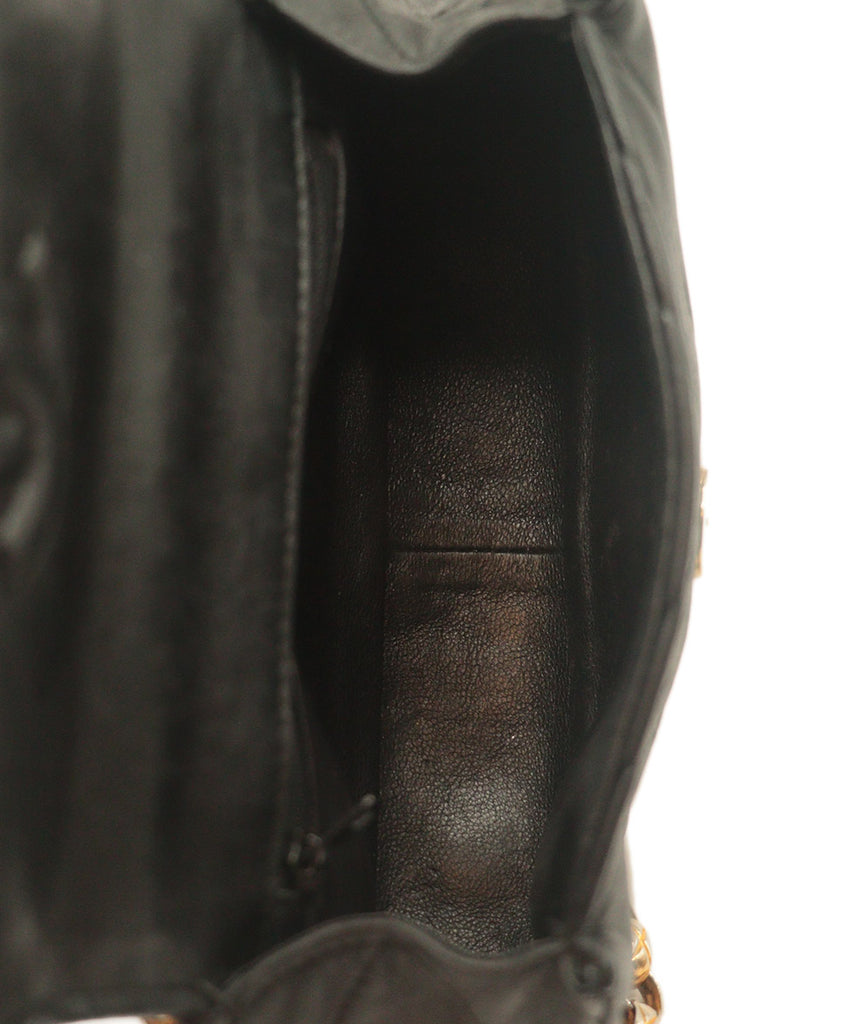 Chanel Black Lambskin & Gripox Gold Hardware Vintage Crossbody 10