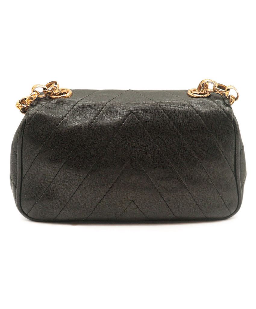 Chanel Black Lambskin & Gripox Gold Hardware Vintage Crossbody 4