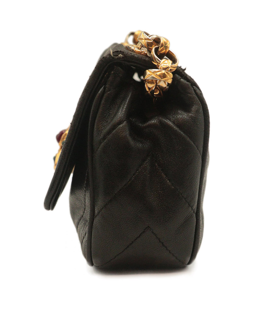 Chanel Black Lambskin & Gripox Gold Hardware Vintage Crossbody 3