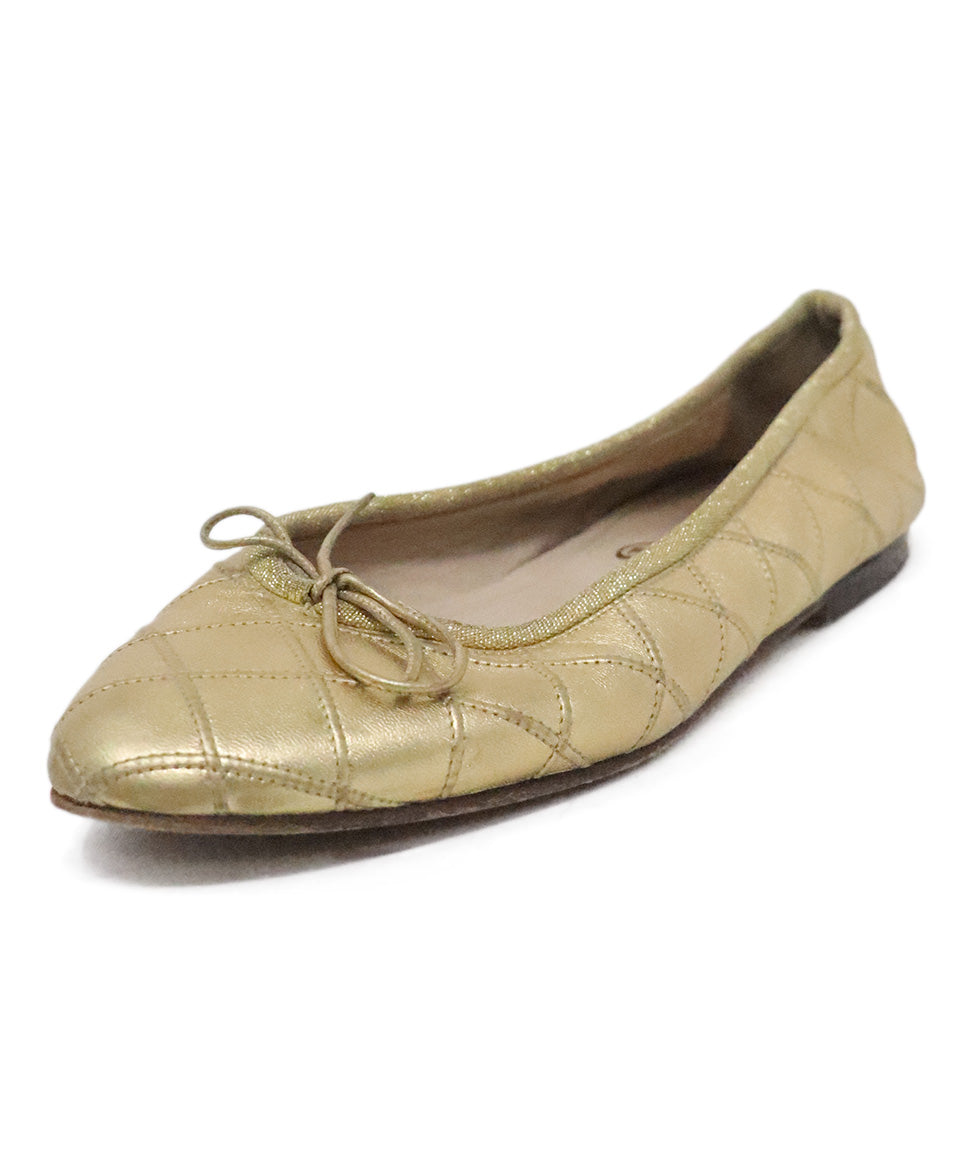 Chanel Gold Leather Flats sz US 6.5 – Michael's Consignment NYC