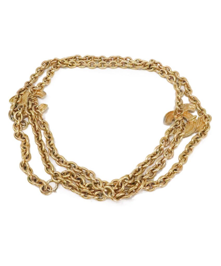 Chanel Gold Metal Link Belt 1