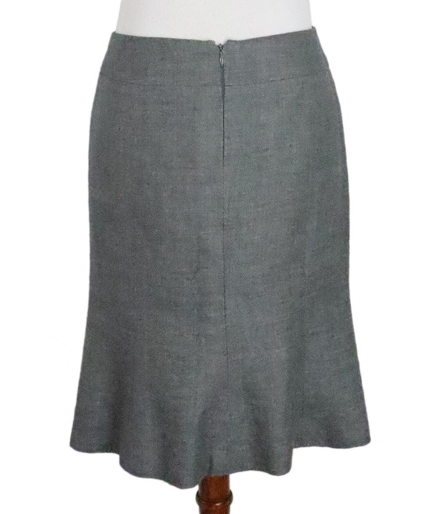 Chanel Grey Linen & Cashmere Skirt sz 6 - Michael's Consignment NYC