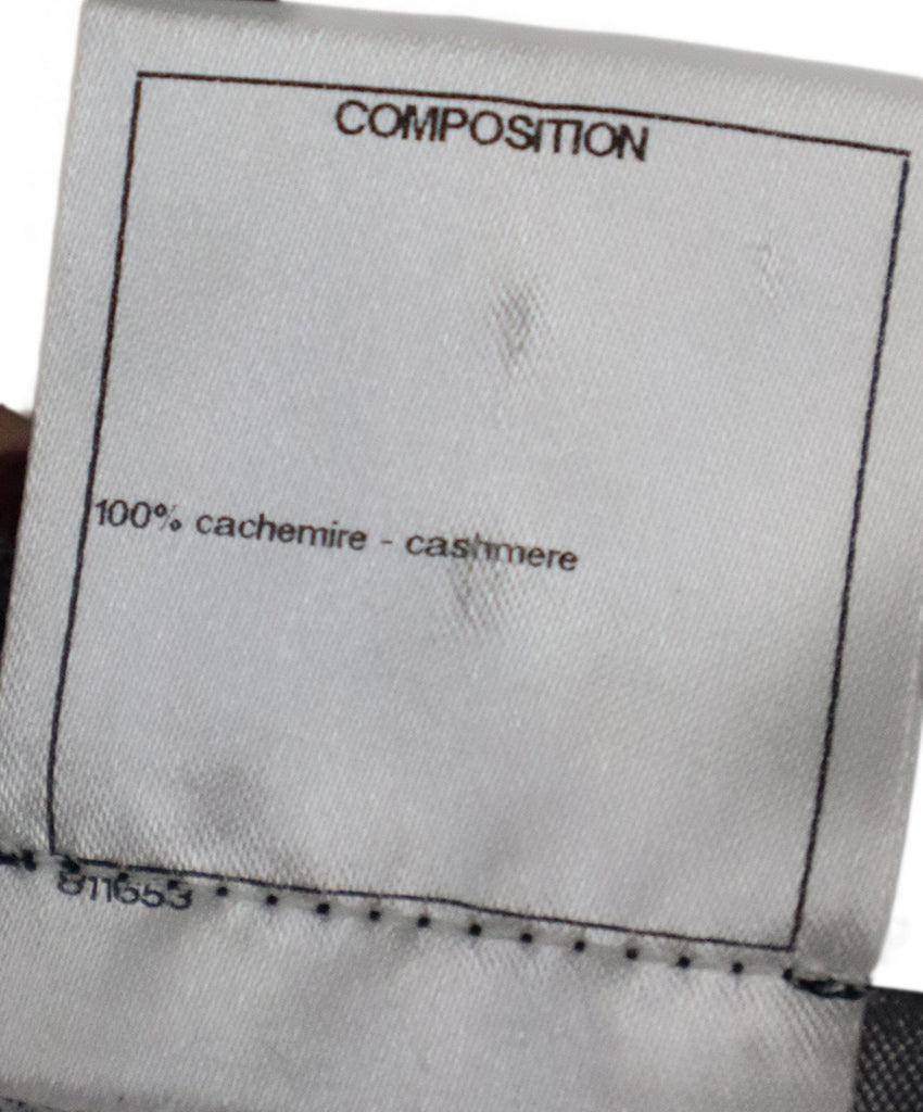 Chanel Grey Red & White Striped Cashmere Jacket 4