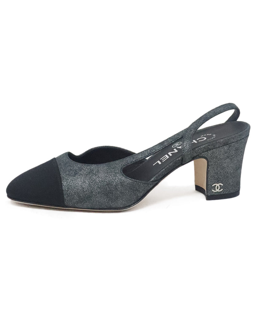 Chanel Grey Leather Heels 1