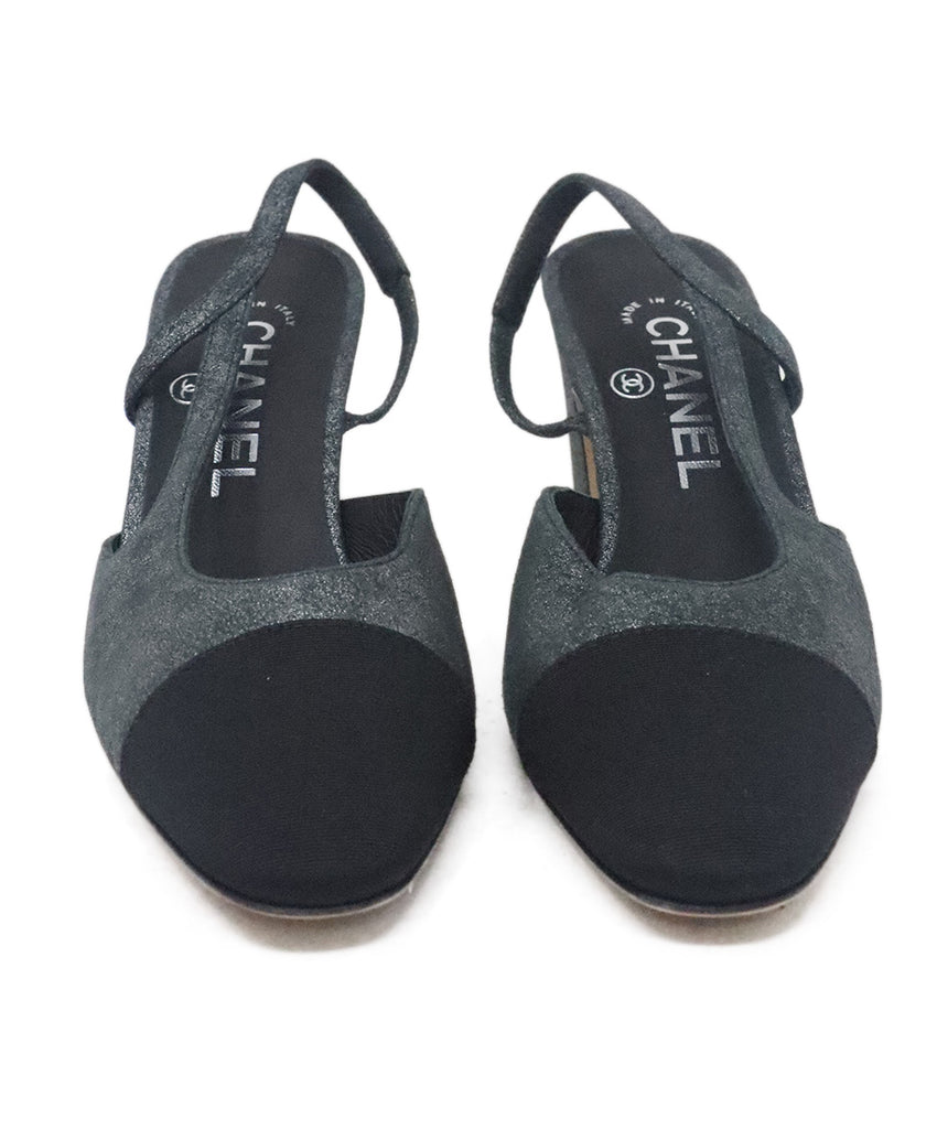Chanel Grey Leather Heels 3