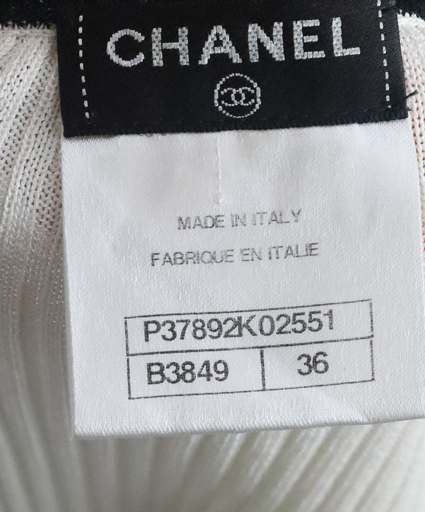 Chanel Ivory & Black Ribbed Sweater 3