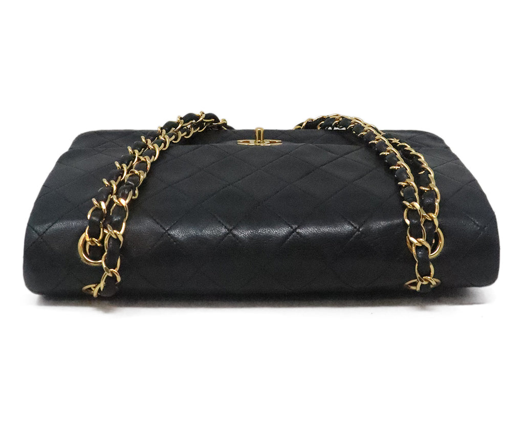 Chanel Vintage Navy Classic Medium Double Flap Bag 4