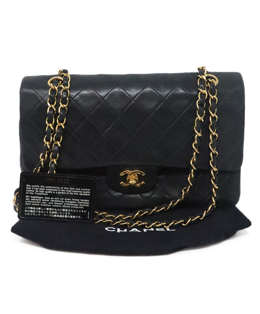 Chanel Vintage Navy Classic Medium Double Flap Bag 5