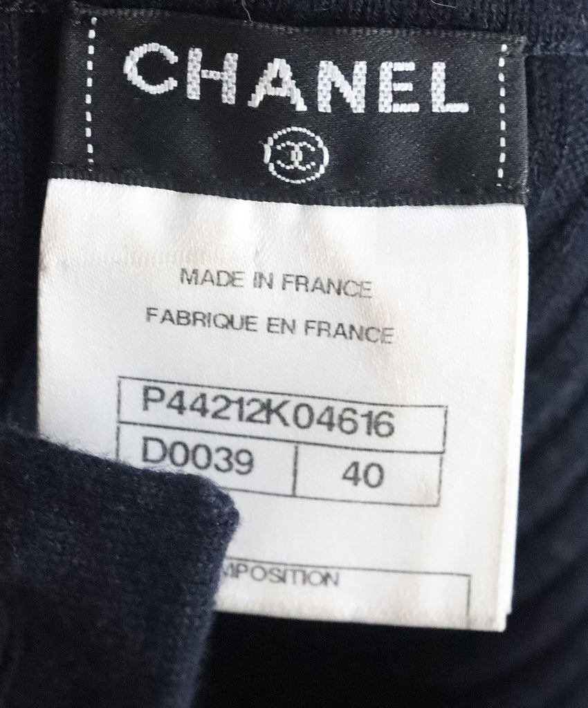 Chanel Navy Wool Longsleeve Dress 3