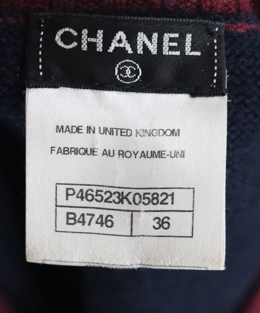 Chanel Navy Cashmere Sweater 3