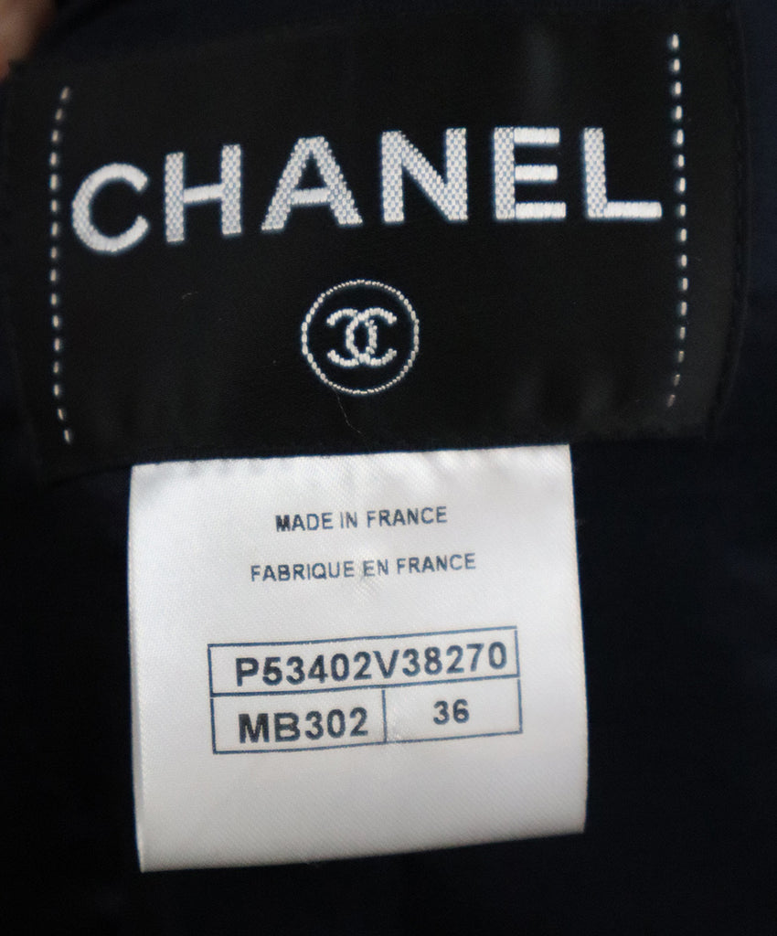 Chanel Navy Red & White Tweed Jacket 3