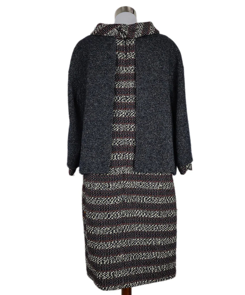 Chanel Blue White & Red Tweed Dress sz 14 - Michael's Consignment NYC