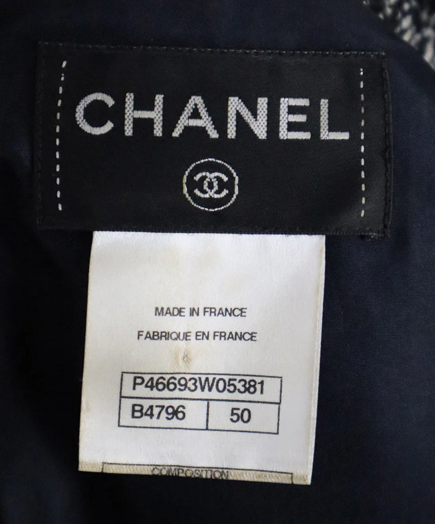 Chanel Blue White & Red Tweed Dress sz 14 - Michael's Consignment NYC