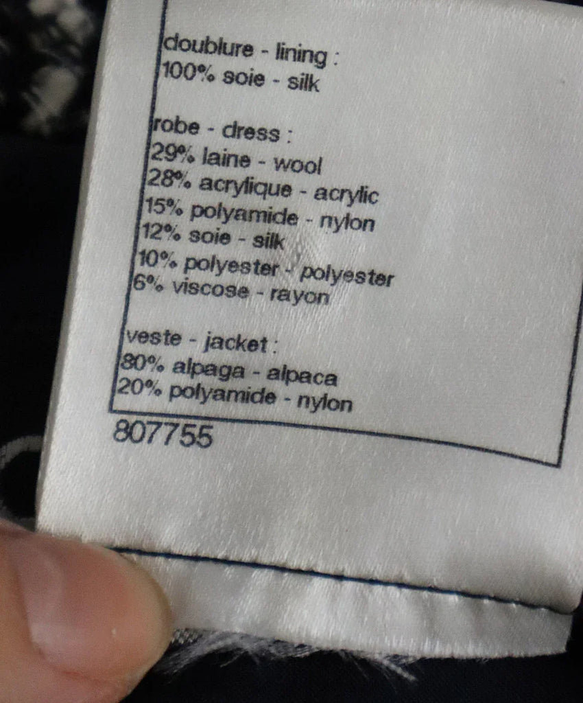 Chanel Blue White & Red Tweed Dress sz 14 - Michael's Consignment NYC