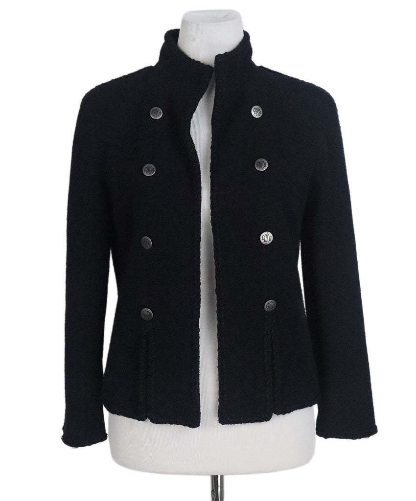 Chanel Navy Blue Wool Jacket 