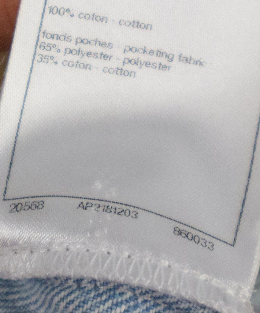 Chanel Distressed Denim Silver Coated Jeans sz 4 - Michael's Consignment NYC