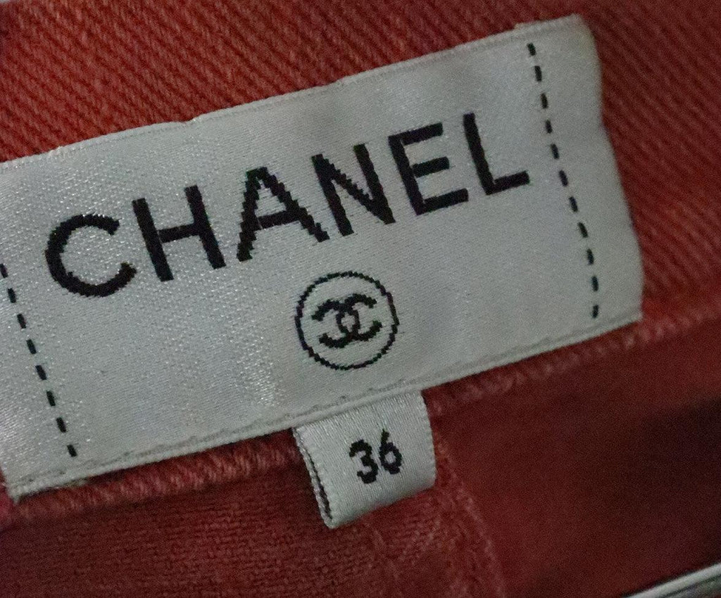 Chanel Peach Cropped Denim Pants sz 4 - Michael's Consignment NYC